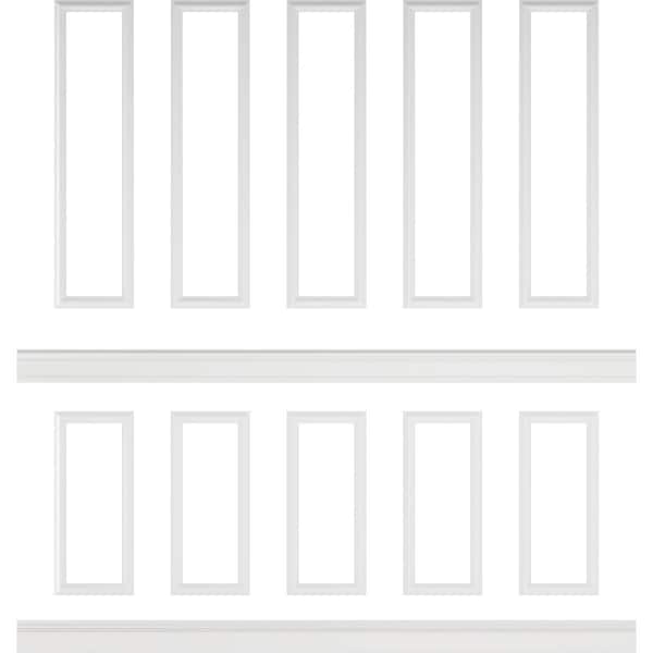 Ekena Millwork Wainscot Paneling Kit, Urethane, 94-1/2 in L, Factory Primed WPKUST032P108 - main